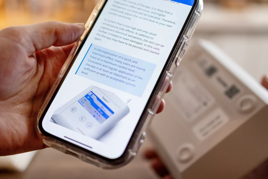 Saalio Helpdesk App - 24/7 Hilfe und Unterstützung bei der Leitungswasser-Iontophorese